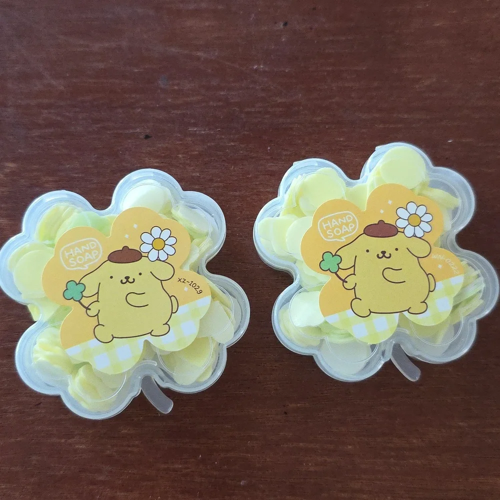 Pompompurin Disposable Travel Soluble Hand Soap Yellow Slices 2 Pack in Case